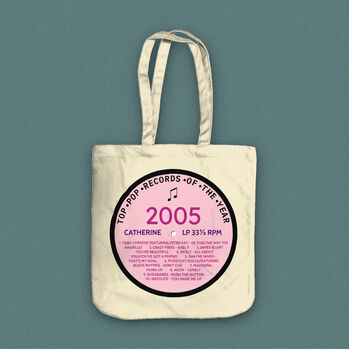 Personalised Year Of Music Organic Canvas Tote Bag Gift, 2 of 5