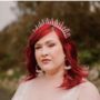 Hand Beaded Statement Alternative Spiked Bridal Crown, thumbnail 1 of 11