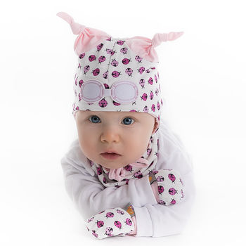 Newborn Ladybird Hat Pink, 4 of 6