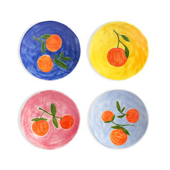 Set Of Four Orange Plates, 2 of 2