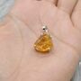 Raw Citrine Pendant On Sterling Silver Chain Neckace, thumbnail 5 of 8