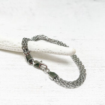 Understated Mesh Stainless Steel Bracelet Gift For Him, 3 of 3