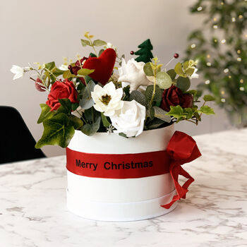 Personalised Christmas Flowers Hat Box, 6 of 7