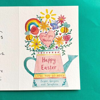 Personalised Happy Easter Floral Card For Mum Nan, 3 of 4
