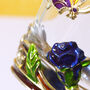 G Decor Blue Rose Gift Set Glass And Matching Spoon, thumbnail 4 of 4