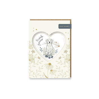 Just Paws 'Friends Furever' Greeting Card With Heart Hanger, 3 of 3