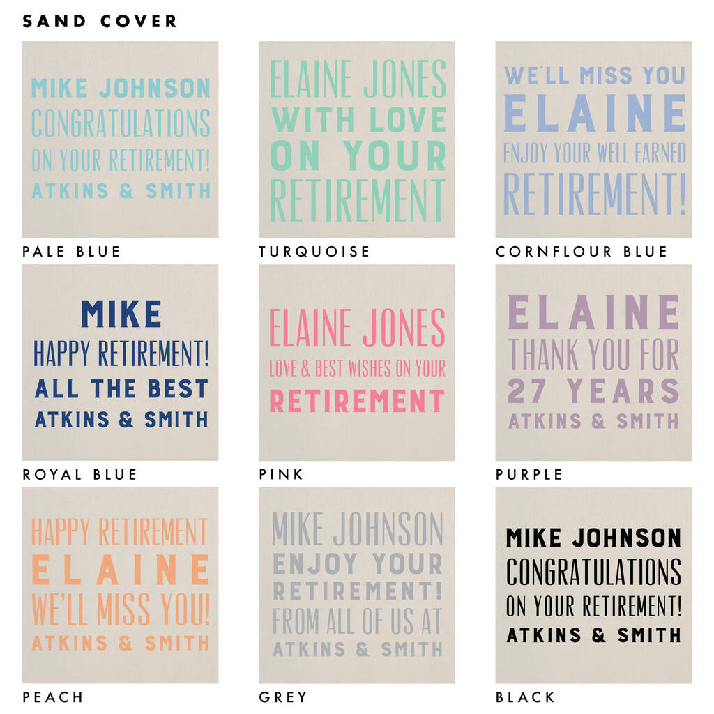 Personalised Typographic Retirement Book By Made By Ellis