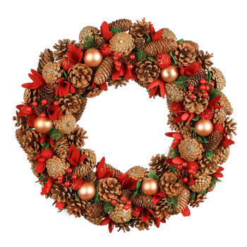Canterbury Giant Luxury Christmas Wreath With Bow, 2 of 7