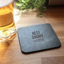 Personalised Best Dad Leather Coaster Set, thumbnail 2 of 9