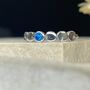 925 Sterling Silver Lunar Phases Ring Blue Opal, thumbnail 1 of 11