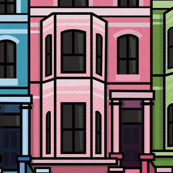 Notting Hill Colourful Illustration Print, 2 of 5