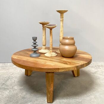 Recycled Wood Candlesticks Set, 4 of 4