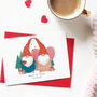 Gonk Couple Personalised Valentine Or Anniversary Card, thumbnail 2 of 4