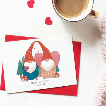 Gonk Couple Personalised Valentine Or Anniversary Card, 2 of 4