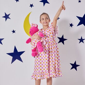 Maya Nightdress Set With Matching Teddy Bear, 3 of 3