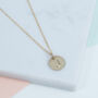 Westbourne Personalised 9ct Gold Initial Disc Pendant, thumbnail 1 of 12