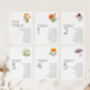 Flower Themed Wedding Table Plan Cards, thumbnail 4 of 8