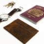 Slim Leather Card Holder Wallet; Brown Tan/Black, thumbnail 3 of 12