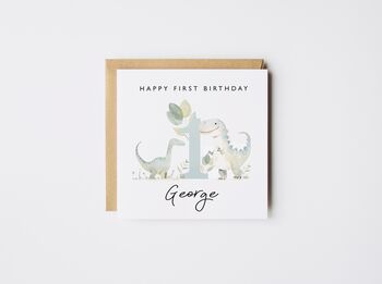 Dinosaur 3rd Birthday Card For Boy *Age Options, 3 of 5