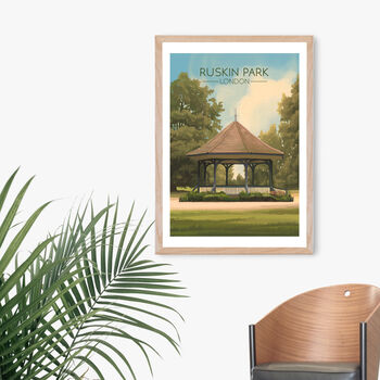 Ruskin Park London Travel Poster Art Print, 4 of 8