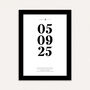 Personalised Wedding Gift For Couples, Wedding Date Print, thumbnail 3 of 6