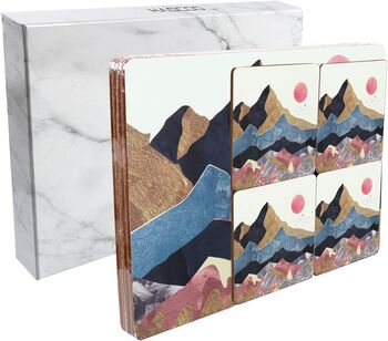 Set Of Four Mountain Placemats And Coasters, 5 of 7