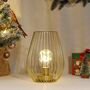 Gold Metal Cage Cordless Lantern Lamp, thumbnail 1 of 6