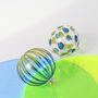 Christmas Spot Bauble, 8cm Blue/Green, thumbnail 1 of 2