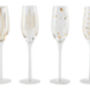 Gold Deco Champagne Flutes Set Of Four, thumbnail 1 of 2
