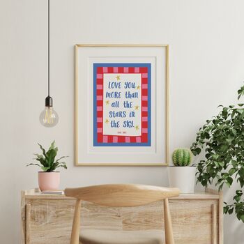 Love You More Than All The Stars In The Sky Personalised Valentine’s Print, 2 of 7