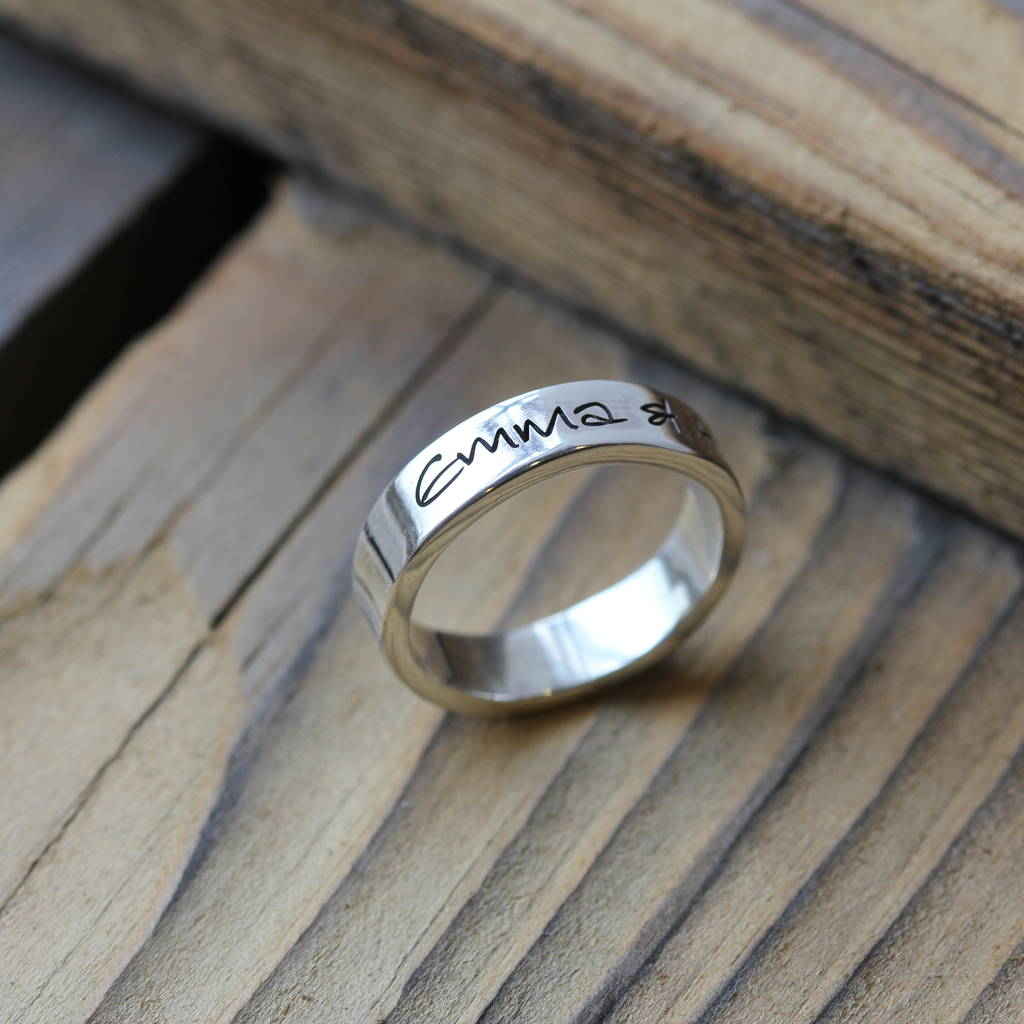 Own Handwriting Personalised Ring By Morgan & French ...