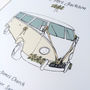 Personalised Wedding Campervan Gift Print, thumbnail 2 of 3