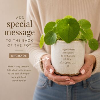 Personalised 9th Pottery Anniversary Plant Pot Gift, 4 of 5
