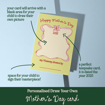 Personalised Draw Your Own Mother's Day Card, 3 of 5