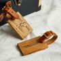 Personalised Wooden Luggage Tags Wedding, thumbnail 2 of 4