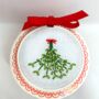 Diy Christmas Mistletoe Decoration/Embroidery Kit, thumbnail 7 of 11