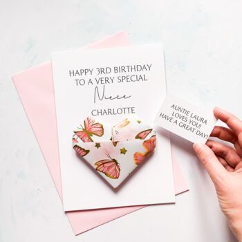 Personalised Origami Birthday Card – Butterfly Design For Daughter, Niece Or Granddaughter, 3 of 3