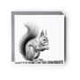 Red Squirrel Woodland Greetings Greeting Card, thumbnail 2 of 5