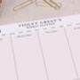 Pink Rodeo Cowboy Personalised Weekly Planner Desk Pad, thumbnail 3 of 4