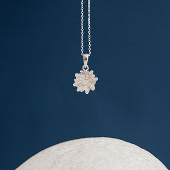 Tiny Sterling Silver Chrysanthemum Necklace, 2 of 11