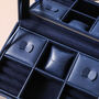 Personalised Navy Two Tier Jewellery Box, thumbnail 3 of 5