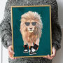 Custom Lion Wearing Shoes Personalised Art Print, thumbnail 1 of 5