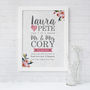 'I Do' Wedding Day Personalised Gift Print, thumbnail 1 of 3