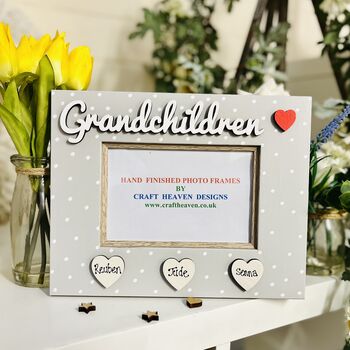 Personalised Grandchildren Photo Frame Birthday Gift, 3 of 12