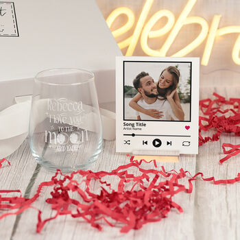 Love You To The Moon And Back Stemless Glass, 3 of 7