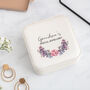 Personalised Peony Floral Garland Travel Jewellery Box, thumbnail 1 of 3