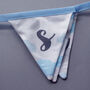 Personalised Baby Gift Blue Clouds Bunting, thumbnail 2 of 5