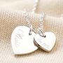 Personalised Sterling Silver Double Heart Necklace, thumbnail 8 of 11