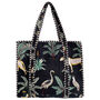 Jungle Print Large Quilted Cotton Tote Bag In Black, thumbnail 1 of 5