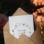 Wildflower Wreath Worth Melting For Anniversary Wedding Card, thumbnail 3 of 6